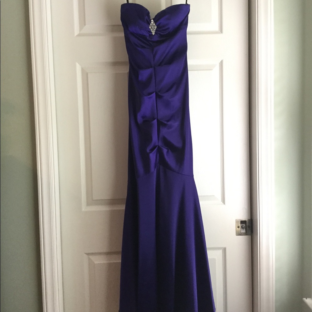 Lavender mermaid, strapless, formal/prom dress